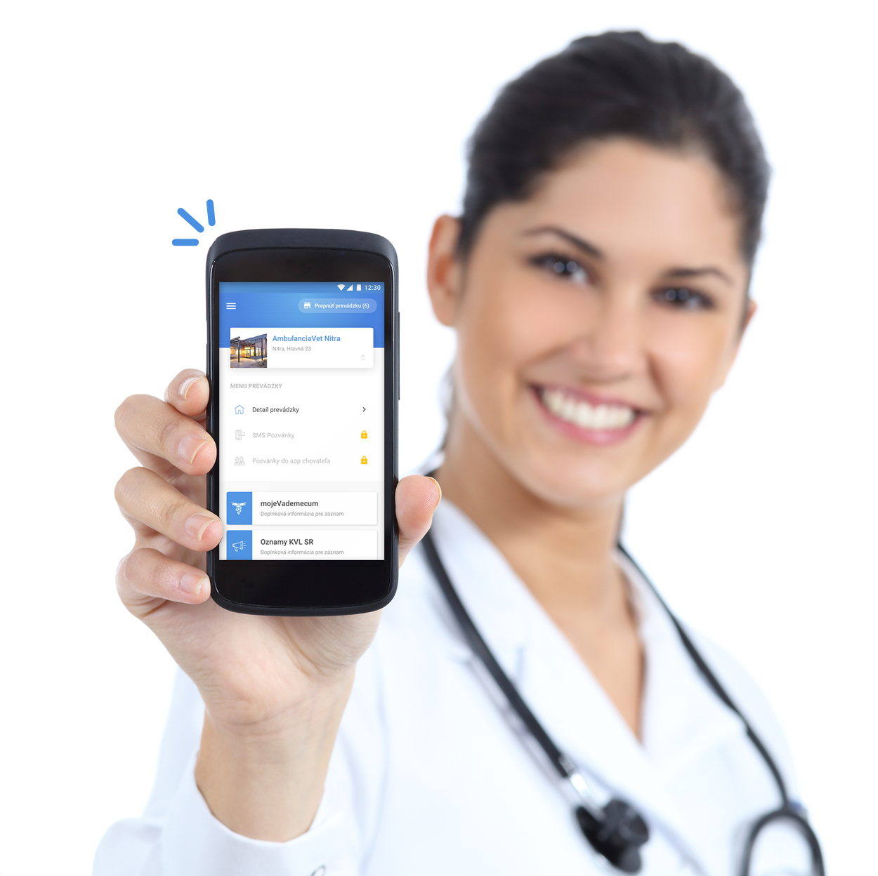 Doctor with phone 
